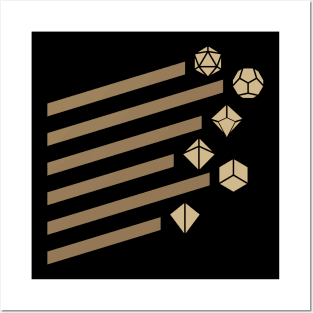 Bronze Polyhedral Dice Set Tabletop RPG Posters and Art